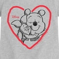 thumbnail image 2 of Winnie the Pooh - Pooh and Piglet Heart - Youth Girls Fitted Short Sleeve T-Shirt, 2 of 4