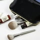 thumbnail image 3 of Bolsa cosmético de cuero con espejo de viaje negro a la moda con cremallera para nadar en forma Tmvgtek Para estrenar, 3 of 4