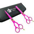 thumbnail image 3 of Stainless Steel Barber Salon Hair Cutting Thinning/Texturizing Scissors Shears Set Kit 5.5" Pink, 3 of 5