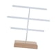 thumbnail image 4 of Organizador de pendientes, joyero de 3 niveles y 52 agujeros, soporte para pendientes colgantes Blanco, 4 of 9