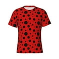 thumbnail image 3 of Naloa Ladybug Pattern Men's T-Shirt Sport T-shirt Men's Basic Tee Casual Men's Shirt, Round Neck, Short Sleeves - Medium, 3 of 5