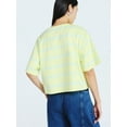 thumbnail image 3 of Scoop Women’s and Women's Plus Cotton Cropped Tee with Short Sleeves, Sizes XS-4X, 3 of 5
