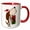 Red/White, variant on 3drose, Fun Cool Basset Hound Dog with Christmas Gift Cartoon, 11oz Magic Transforming Mug