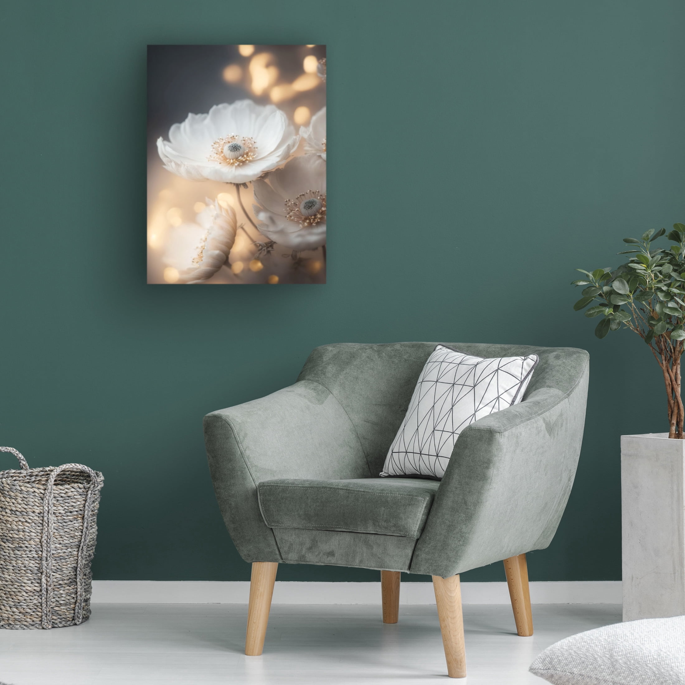 Canvas Wall Art - Treechild 'Soft Colors Bouquet' Wall Art for Living Room, Bedroom, or Office D?cor by Trademark Fine Art - 18 x 24 Inches
