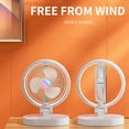 thumbnail image 5 of Harpi Desk Fans Small Quiet, USB Rechargeable Night Light Small Fan Portable Mini Tabletop Electric Fan Silent Cycle Electric Fan Fans on Sale and Clearance, 5 of 9