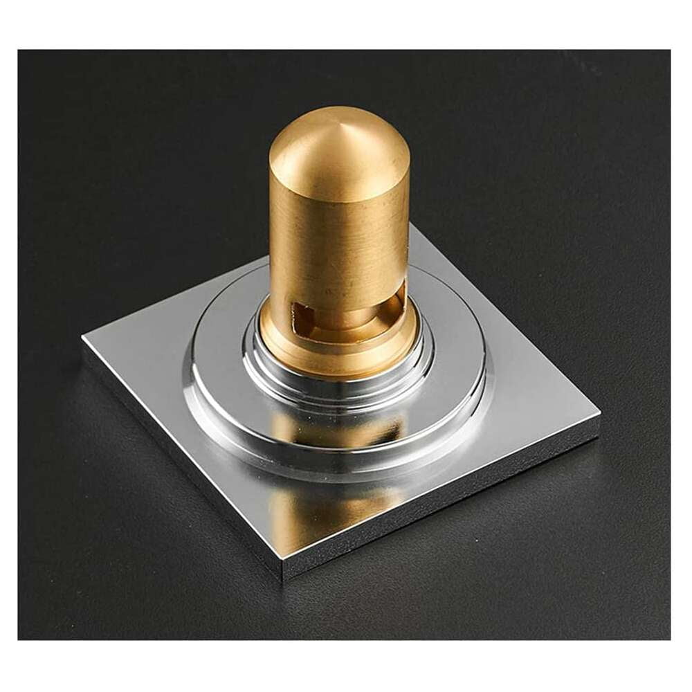 Solid Brass Chrome Silver Bathroom Square Cover Anti Odor Floor Shower Drain 