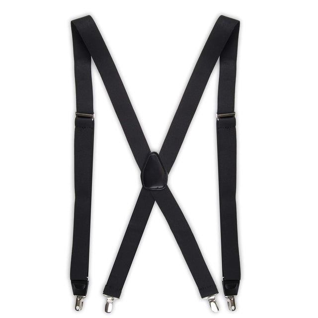 Tirantes Dockers para hombre, lisos, negros y ajustables