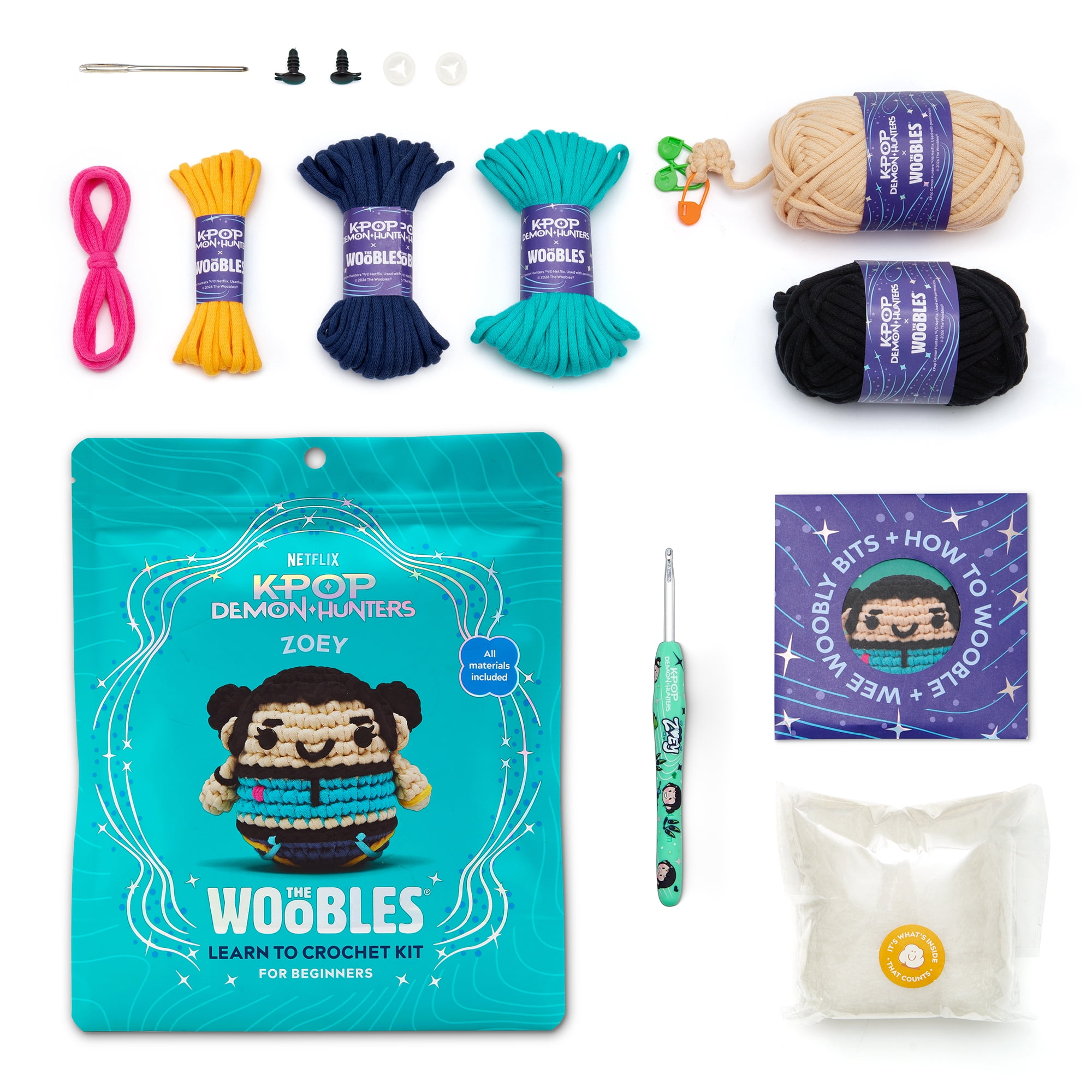 The Woobles Beginner Crochet Amigurumi Kits - Zoey