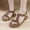 Yellow, variant on Open Toe Sandals Toe Loop wedge sandals for Women Flat platform wedge sandals Medium Arch Stability Wedge Arch Support Flat Heel
