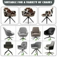 thumbnail image 6 of Xoenoiee Brown Black Cow Pattern Print Stretch Back Dining Chair Covers with Armrest Accent Chair Cover Slipcover with Arm, Washable Upholstered Arm Dining Chair Protector for Dining Living Room, 6 of 7