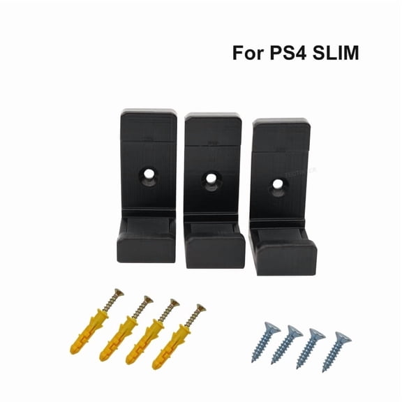 Wall Mount for PS-4 Slim, Near or Behind TV, Space Saving,Customized to Perfectly Fit PlayStation4 Slim