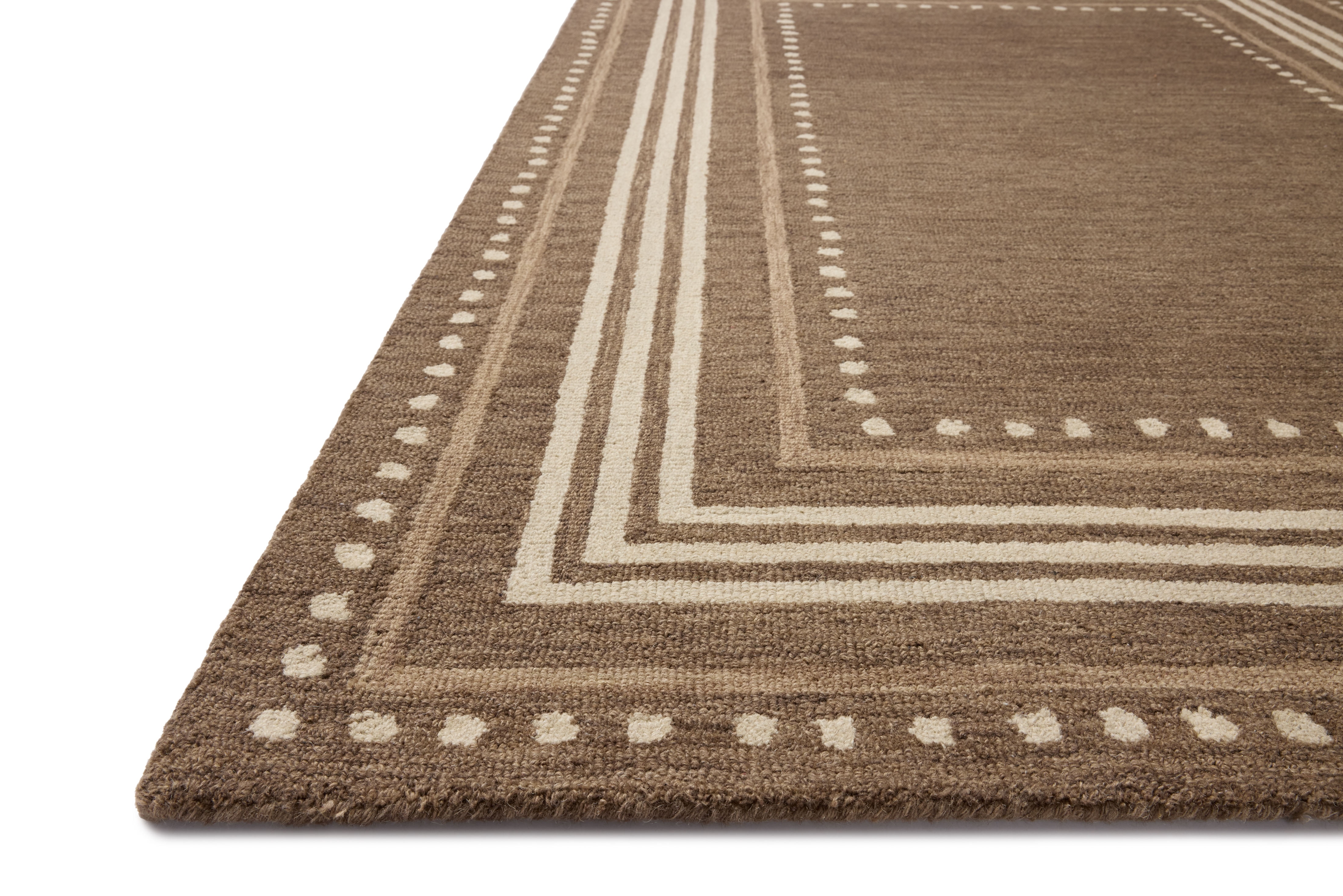 Chris Loves Julia x Loloi Alfie Bark / Natural 18" x 18" Sample Rug