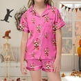 thumbnail image 5 of TZEWGL Night Suit For Baby Satin Silk Short Sleeves Button Down Top Classic Shorts With 2 Piece Set Features Pjs For Kids size 12-13T, 5 of 5