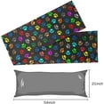 thumbnail image 4 of Body Pillow Cover 21x54 inches Colorful Animal Pets Dog Cat Paw Prints Satin Pillow Case Cover with Zipper Soft Breathable Long Pillowcase for Hair and Skin, 4 of 6
