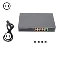 thumbnail image 1 of Conmutador POE Gigabit completo RJ45 IEEE 802.3af/at 8 puertos SFP 150W Dispositivo de red 100‑240VUS Enchufe, 1 of 8