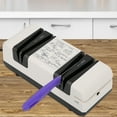 thumbnail image 1 of 210x90x80mm Knife Grinder Automatic Sharpener Kitchen Tool For Home Blades Knife Scissors Sharpening Stone Black+White, 1 of 8