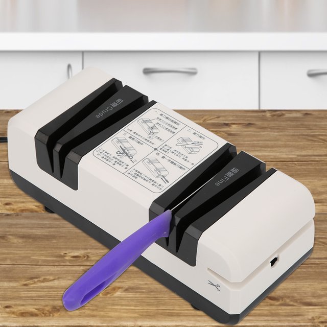 Blades Sharpener,Muti Functional Automatic Electric Electric Knife Sharpener Kitchen Knife Sharpener Meticulously Designed