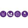 thumbnail image 2 of Darling Souvenir chocolate Candy Labels Quinceanera 16 Birthday Stickers 190 Pcs DIY-Purple, 2 of 2