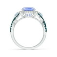 thumbnail image 2 of ANGARA Natural 2.6 ct Tanzanite & Aquamarine Crossover Ring with Diamond in 14K White Gold for Women (Size-10x8mm) | December Birthstone, Anniversary, Jewelry Gift for Women | Natural Tanzanite Ring, 2 of 8