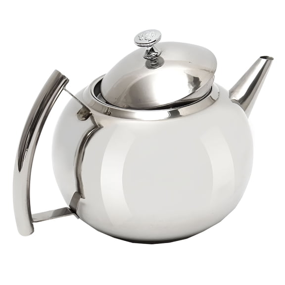 ACDANC 1L/1.5L/2L Stainless Steel Teapot Coffee Pot with Tea Leaf Infuser Filter Silver