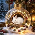 thumbnail image 2 of Christmas Ball Ornament with Interior 2D Acrylic Insert Holiday Hanging Decoration for Tree Decor, 2 of 8