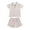 Grey, variant on Unisex Toddler 2 Piece Summer Polo Outfit, Solid Short Sleeve Collared Polo Shirt & Elastic Waist Side Pocket Shorts, Soft Cotton Neutral Matching Set for Boys Girls 2-3 Years