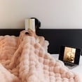 thumbnail image 6 of The Bunny Blanket for Adults,Bunny Blanket for Women,Cozy Plush Blankets for Girls,Soft Fuzzy Faux Fur Throw Blankets,The Bubble Throw Set for Couch Chair Bed Sofa, 6 of 8