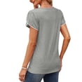 thumbnail image 4 of Bellella T-Shirt Femme Col Rond Été Manches Courtes Pull Tunique Décontractée Gris TG, 4 of 5