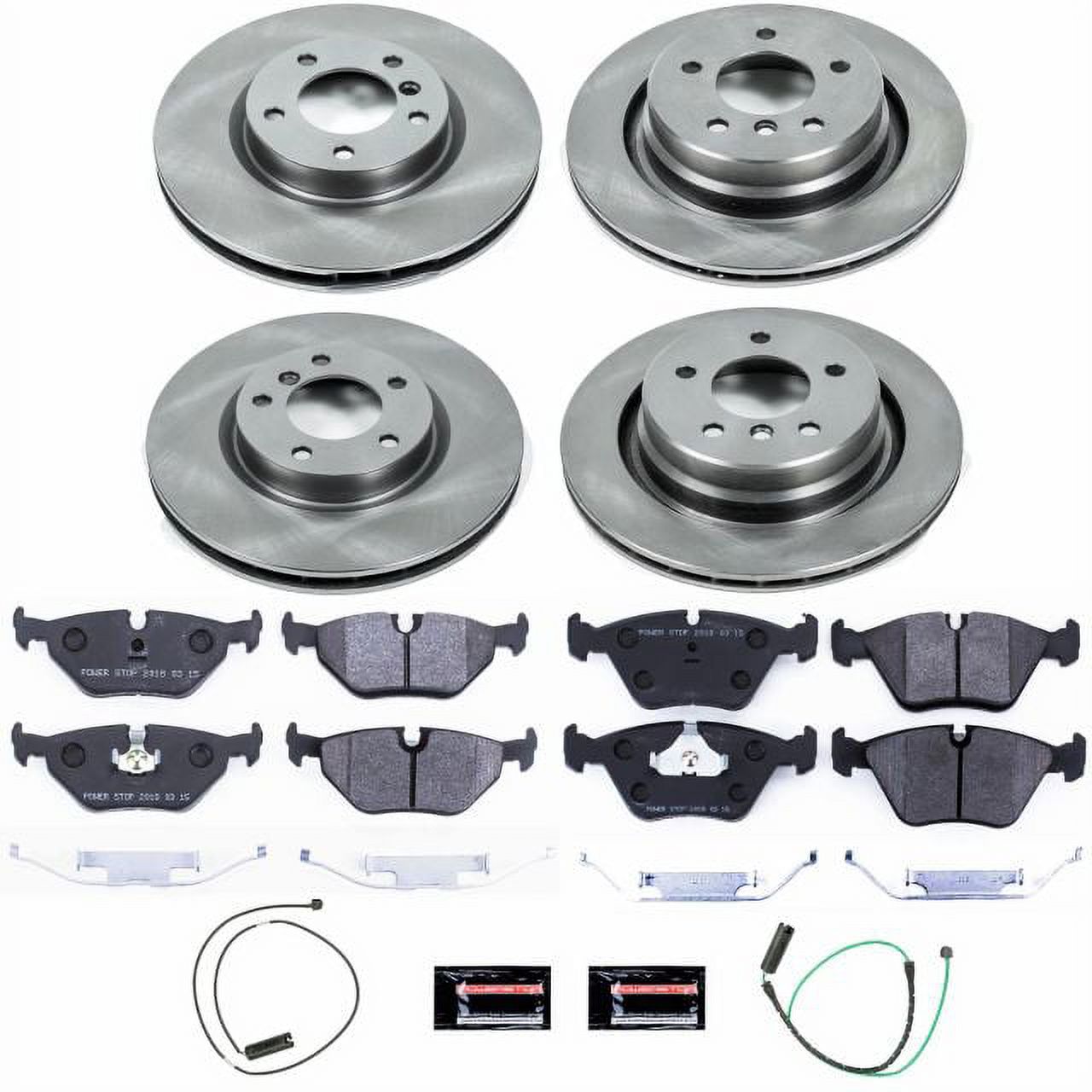 Power Stop Front and Rear Track Day Brake Pad and Rotor Kit TDSK2841