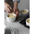 thumbnail image 5 of Set Of 6 Creme Brulee Ramekins compatible Pudding And Ice Cream Porcelain Sauce Ramekins Baking Souffle Ramekin Bowls Microwave And Oven Safe_Gift Of G, 5 of 5