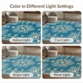thumbnail image 7 of ODIKA 5'x7' Washable Area Rug Non-Slip, Chair-Friendly Coral Seashell Motifs Bathroom Reef Nautical Wave Starfish Ocean Refined for Dining Room, Under Table, Home Office, 7 of 7
