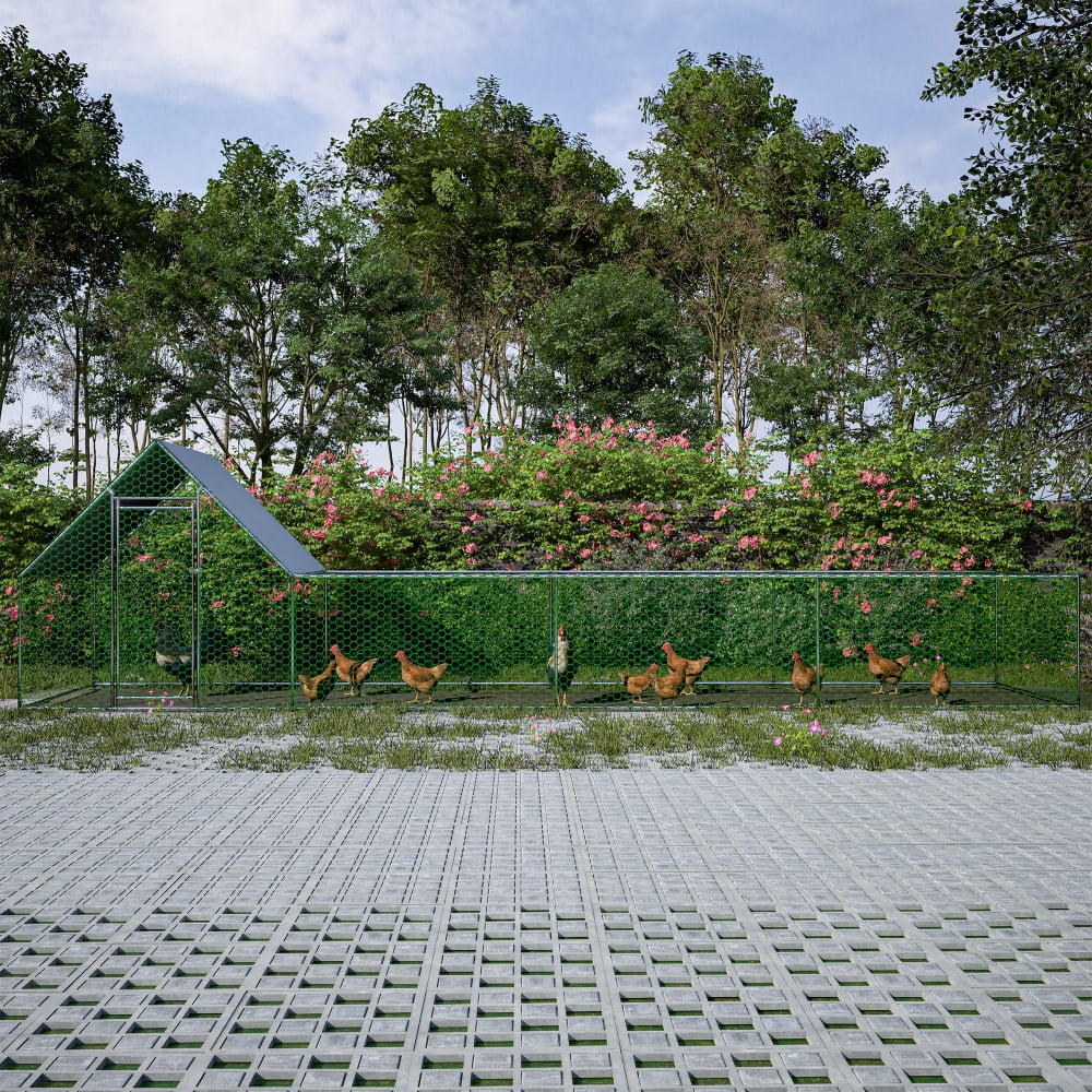 Large Outdoor chicken coop and run duck coop Bunny Cage with Run , chicken fence Guinea Pig House Rabbit Hutch Indoor metal chicken pen