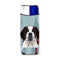 thumbnail image 1 of ""Caroline'S Treasures Winter Holiday Saint Bernard Michelob Ultra Koozies Para Latas Delgadas Multicolor"", 1 of 1