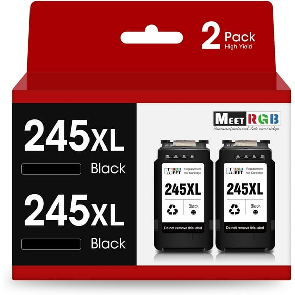 TRAHOO-for Canon Ink 245 246 remanufactured Replacement PG-245XL CL-246XL Ink Cartridge for Pixma iP2820 MX490 MX492 MG2522 MG2920 MG3020 MG2420 TS3420 TS3120 TS3320 TS3329 TR4520 MX492 (2 Black)