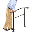 thumbnail image 6 of 3ft Outdoor Ladder Handrail Stairs Outdoor Handrail Step Handrail for Porch Dark Brown, 6 of 23