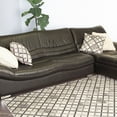 thumbnail image 2 of Vegan Diamond Patchwork Gray Black Faux Hide/Cowhide Area Rug/Carpet, 2 of 5