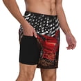 thumbnail image 2 of Kdxio tractor Print Mens Swim Shorts with Mesh Lining, Breathable and Quick-Drying, Adjustable Waist, Privacy Pocket-Medium, 2 of 6