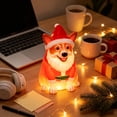 thumbnail image 5 of ZENVIVE Freestanding Lighted Dog Blow Mold Christmas Decoration, Corgi Statue with Santa Claus Design, Cute Resin Light Decor with Warm LED Glow for Indoor, Outdoor, Yard, Patio, Garden & Display, 5 of 9