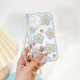 thumbnail image 6 of Compatible for iPhone 13 Case Clear Cute Flower Floral with Chain for Girls Women Pattern Soft TPU Shockproof Protective Girly for iPhone 13-Blue Flower, 6 of 13