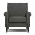 thumbnail image 7 of HL Home Furnishings Traditional Armchair with Nailheads in Charcoal Grey Linen, 7 of 7