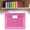 Pink, variant on Plastic Expanding File Folder, Transparent envelopes with Snap Closure, Black
