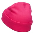 thumbnail image 2 of Eyelashes Embroidered 12 Inch Long Beanie - Magenta OSFM, 2 of 5