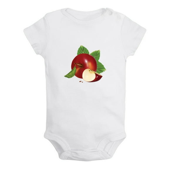 Baby Unisex Fruit Apple Design Rompers Newborn Baby Bodysuits Infant Jumpsuits Kids Cotton Graphic One-Piece Outfits