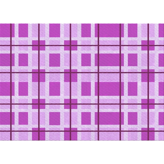 Ahgly Company Indoor Rectangle Patterned Blossom Pink Area Rugs, 7' x 10'