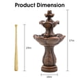 thumbnail image 2 of 3-Tier Cascading Outdoor Water Fountain, Bird Bath Waterfall Fountain, Freestanding Fountain with Pump for Garden Yard, 2 of 8