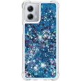 thumbnail image 2 of Case for Motorola Moto G 5G 2023 Case Glitter Cute Luxury Love Liquid Quicksand Clear Soft TPU Girls Women Stylish Bumper Shockproof Protective Cover for Moto G 5G 2023 Blue YB, 2 of 7