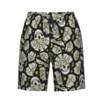 thumbnail image 6 of KLL Skull with Dollar Men's Casual Summer Beach Shorts Hawaiian Shorts with Pockets-X-Large, 6 of 6
