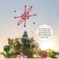 thumbnail image 4 of Ornativity Candy Snowflake Tree Topper - Peppermint Candy Cane Sour Belt Jelly Licorice Star Snowflakes Christmas Tree Top Decorations, 4 of 8