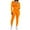 Orange, variant on And Winter Women's Solid Color Fashionable Sports Suit Two Piece Set Vertical Lines Jumpsuit Romper plus Size Womens Dress Pants Winter Womens Suit Pants Dressy Pants for Women Womens Snow Pants