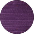 thumbnail image 1 of Ahgly Company Machine Washable Indoor Round Contemporary Purple Iris Purple Area Rugs, 7' Round, 1 of 7